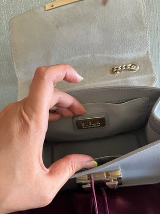 Bolso Furla Gris Cadena Dorada