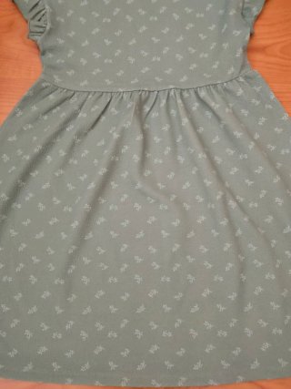 Vestido verde estampado niña talla 9-10