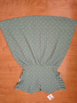 Vestido verde estampado niña talla 9-10