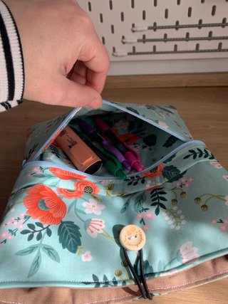Funda libro ebook ipad con bolsillo artesanal