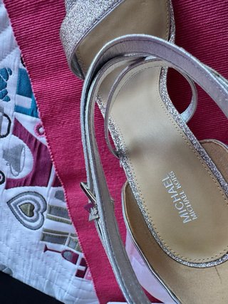 Sandalias piel Michael Kors doradas/plateadas