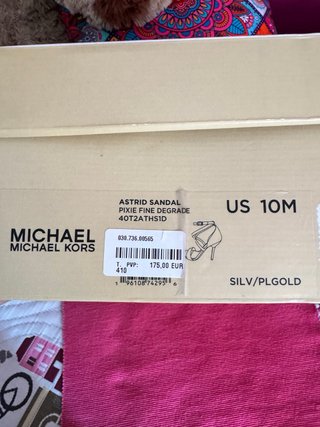 Sandalias piel Michael Kors doradas/plateadas