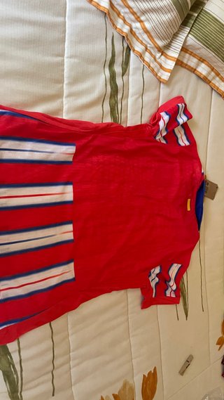 Camiseta Nike Fútbol Rayas Rojas y Azules
