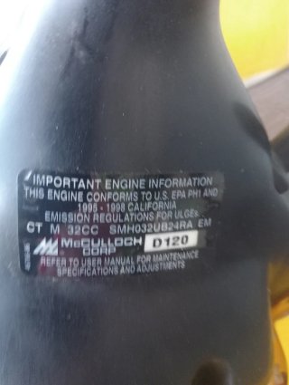 Desbrozadora  32cc gasolina Mcculloch nueva