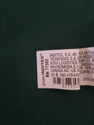 Camicia Zara Verde Taglia M
