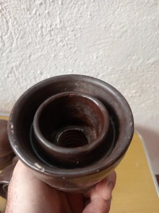 8 Jícaras Antiguas Porcelana Marrón