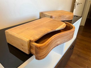 2 Mesitas Flotantes Madera Sklum