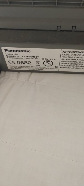 Fax Panasonic Grigio Bianco