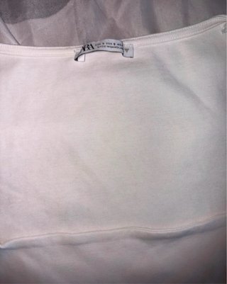 Conjunto Top Blanco y Falda Vaquera
