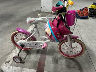 Bicicleta infantil niña rosa y blanca