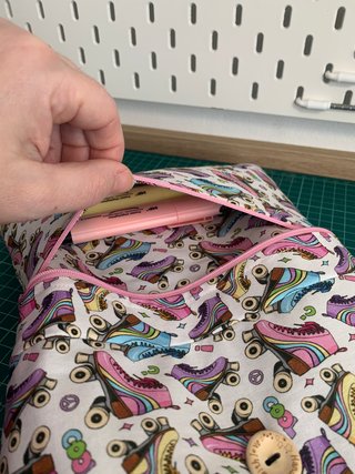 Funda libro ebook ipad con bolsillo artesanal