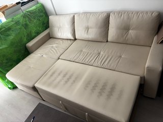 Sofá Ikea Ragunda Beige Piel Sintética
