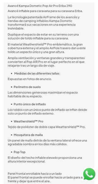 Avance Caravana/Autocaravana Dometic Air Pro 290