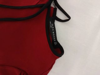 Blusa Zara Mujer Roja Viscosa