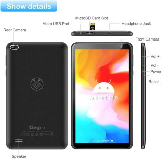 Tablet quinyiCO i7 7'' 32GB Android 10 Nero