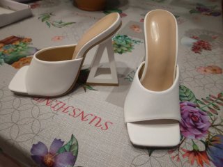 Scarpe tacco geometrico donna 35 nuove mai utilizz