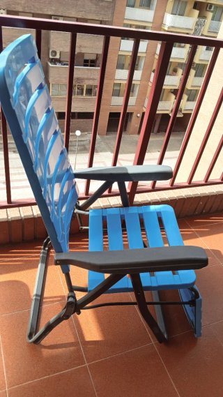 Mesa y 2 sillas terraza cristal y metal