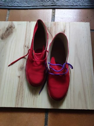 Botín Piel Rojo Talla 40