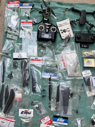 Lote Helicóptero y Drones con Accesorios