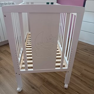 Cuna colecho blanca diseño luna y estrella NUEVA