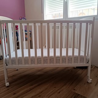 Cuna colecho blanca diseño luna y estrella NUEVA