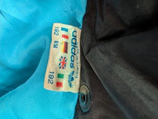 Chaqueta Adidas Vintage 80s-90s Negra y Azul