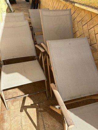 Sillas de jardín de aluminio y tela
