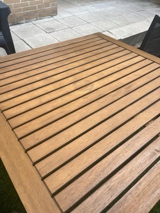 Conjunto de terraza Naterial Oris, Mesa + 2 sillas