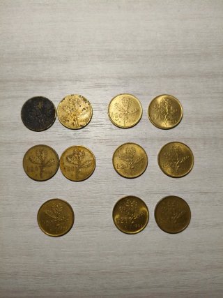 Lotto 10 monete da 20 Lire vari anni dai 50 in poi