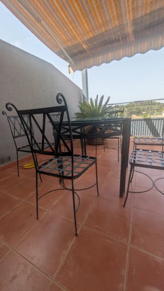 Mesa y 6 sillas de forja
