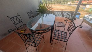 Mesa y 6 sillas de forja