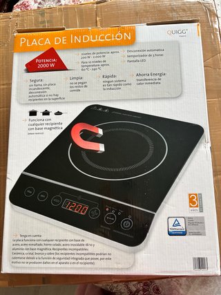 Placa de Inducción QUIGG 2000W