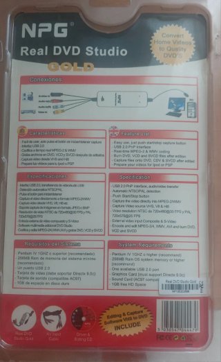 NPG Real DVD Studio Gold Convertidor VHS