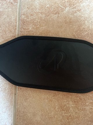Cinturón Lumbar Musculación Negro Piel Sin Usar