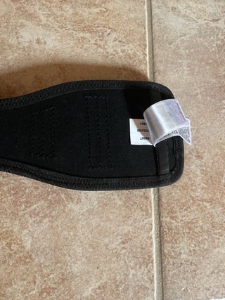 Cinturón Lumbar Musculación Negro Piel Sin Usar