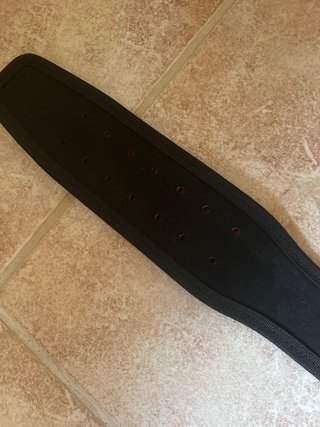 Cinturón Lumbar Musculación Negro Piel Sin Usar
