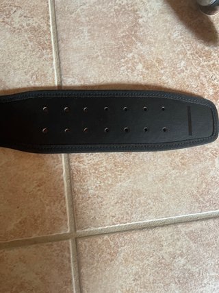 Cinturón Lumbar Musculación Negro Piel Sin Usar