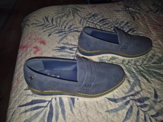 Zapatos mujer verano azul
