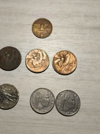 Set 7 Monete Centesimi Regno D'Italia antiche