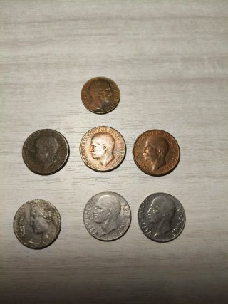 Set 7 Monete Centesimi Regno D'Italia antiche