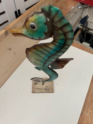 Figura decorativa caballo mar