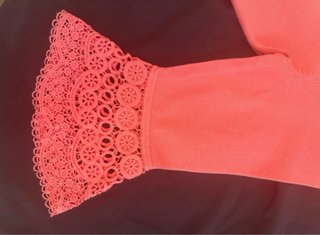 Rebeca Karen Millen manga encaje naranja Talla S