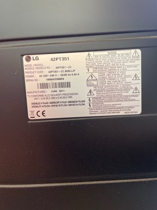 TV LG 42 Plasma (No SmartTV) A recoger