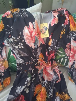 Vestido largo estampado floral