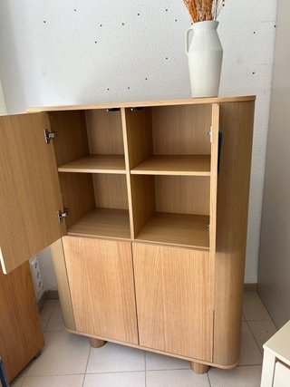 Vitrina 4 puertas madera