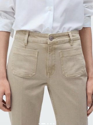 Pantalones Mango Flare Crop Talla 42