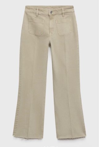 Pantalones Mango Flare Crop Talla 42