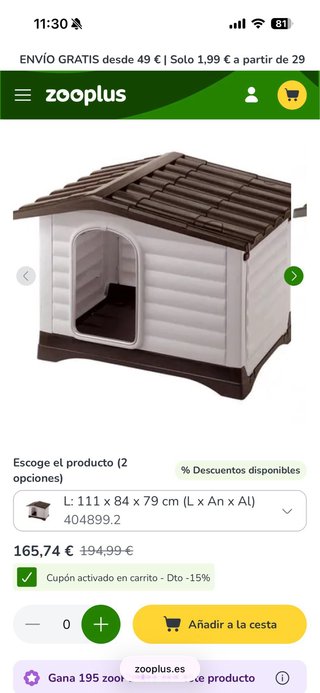 Casa per cani da esterno grigia e marrone