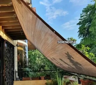 TOLDO VELA DE SOMBREO RECTANGULAR 3X2 MARRÓN.