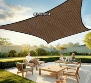 TOLDO VELA DE SOMBREO RECTANGULAR 3X2 MARRÓN.